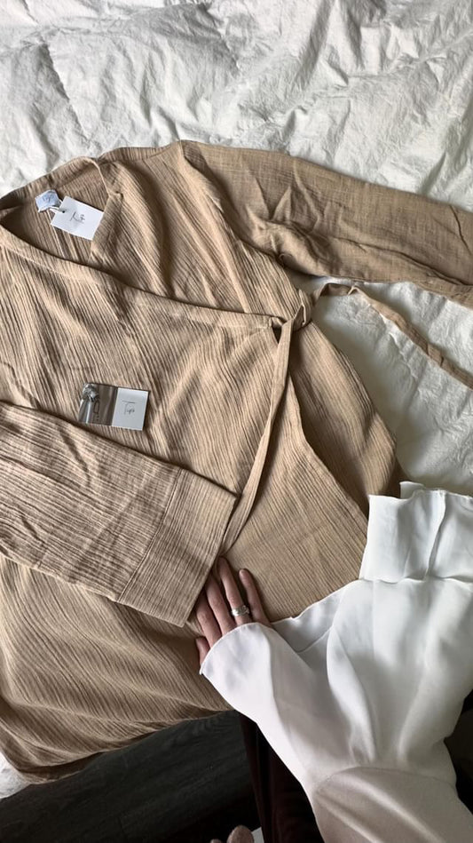 Brown Wrap Dress