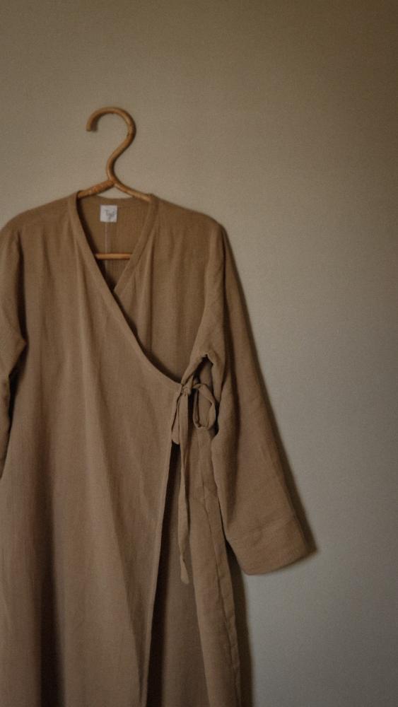 Brown Wrap Dress