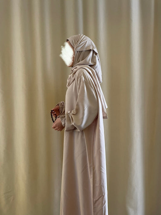 Beige A-Line Dress