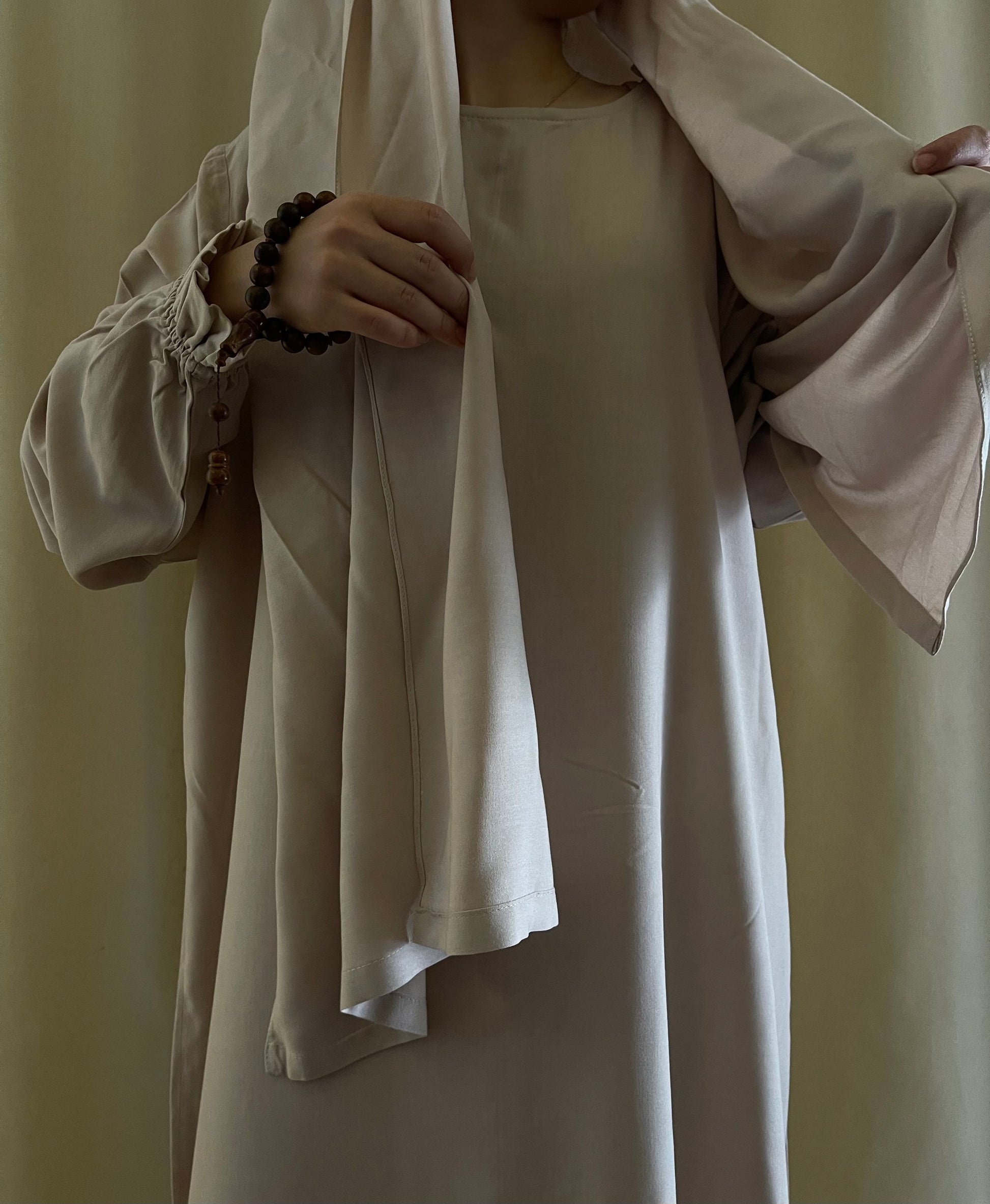 Beige A-Line Dress